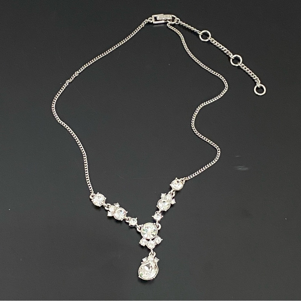 Givenchy Signed Silver-Tone Clear Rhinestones Cry… - image 5